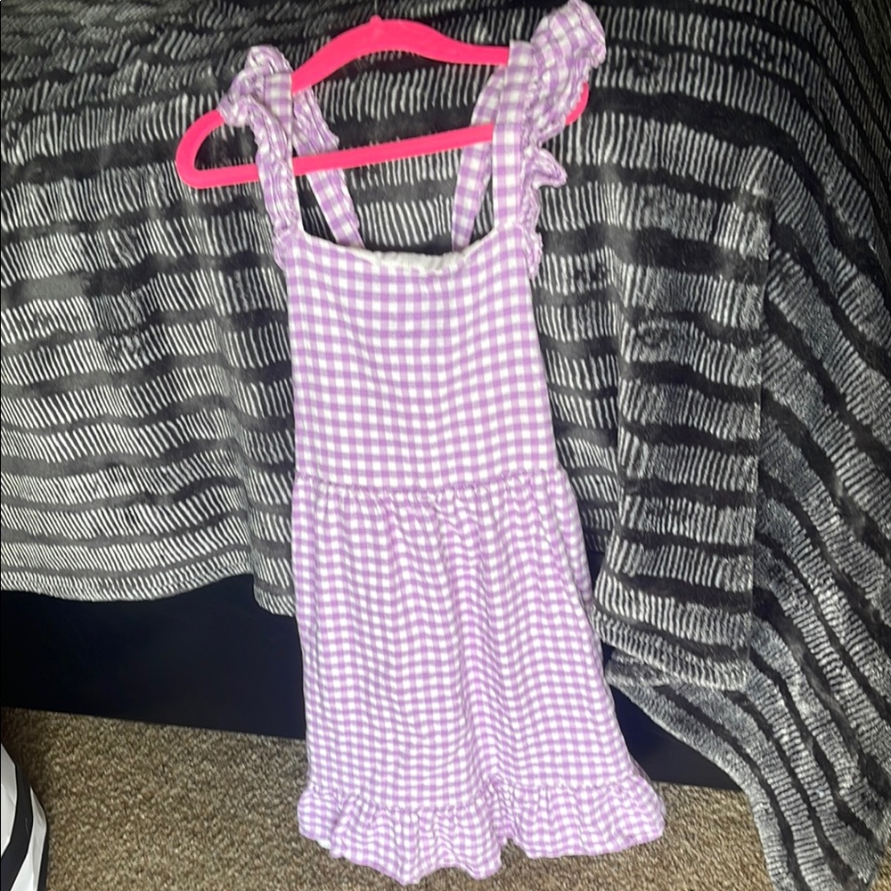 Violet Gingham Sleeveless Dress